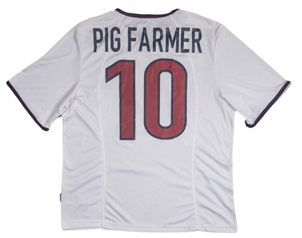 1999 Michelle Akers Replica Team USA "Pig Farmer" Jersey Gifted From Brandi Chastain (Akers LOA)